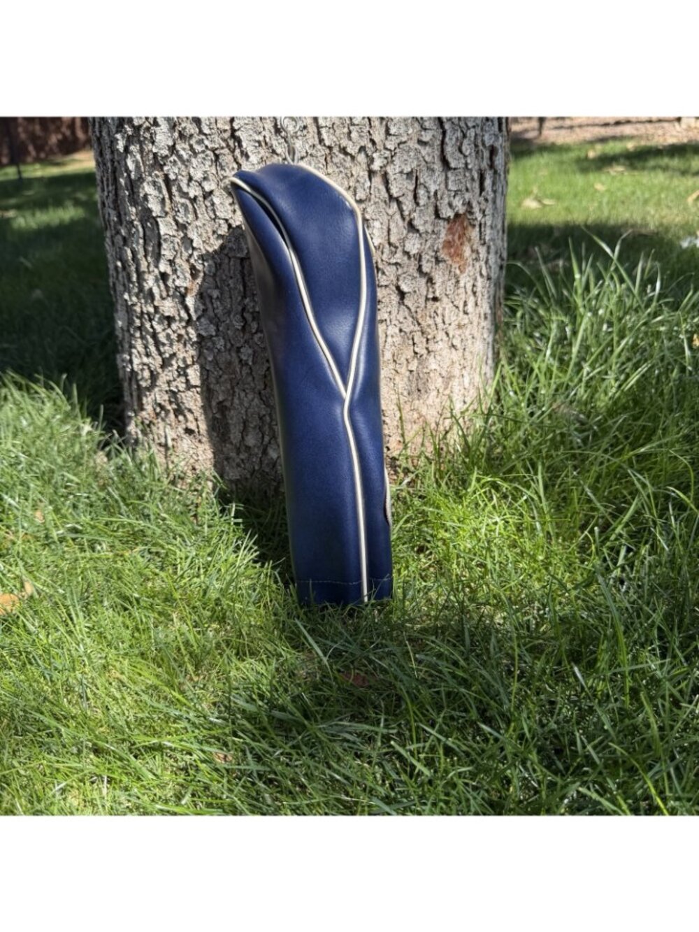 Vintage #4 Golf Club Head Cover Navy Blue White Vinyl Fairway Wood Retro - Picture 4 of 10